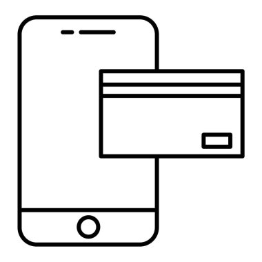 Kredi kartıyla. Basit resimleme