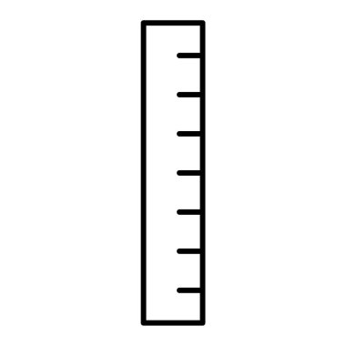 Cetvel simgesi. Web için kalem vektör simgelerinin özet çizimi