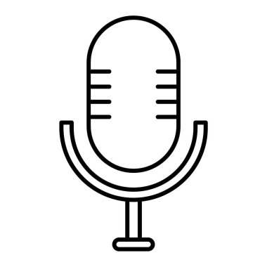 mikrofon simgesi vektör illüstrasyonu