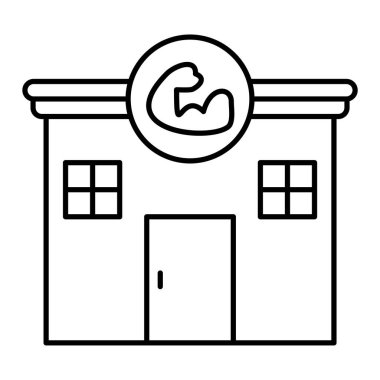 Spor salonu ikonu. özet vektör illüstrasyonu.