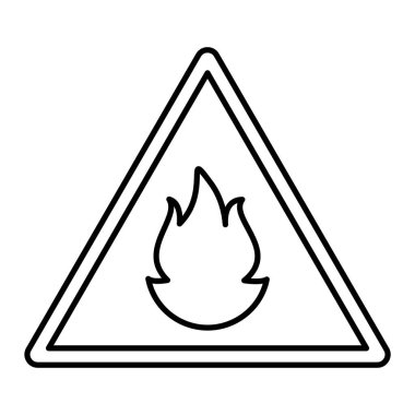 ateş uyarı simgesi vektör illüstrasyon grafik tasarımı