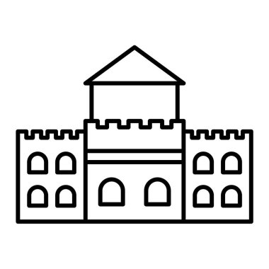 Şato. Web simgesi basit illüstrasyon