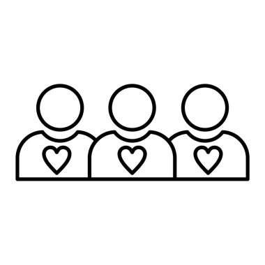 Aşk ve ilişki ikonu vektör illüstrasyon tasarımı