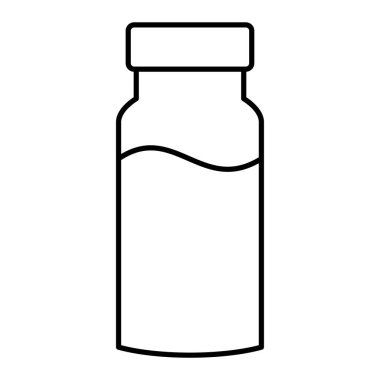 İlaç şişesi ikon vektör çizim tasarımı kavanozu