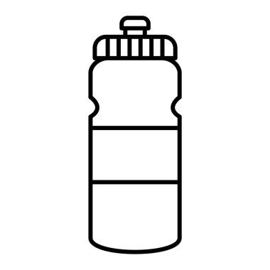 Su şişesi ikonu. Web için spor içeceği vektör simgelerinin ana hatları