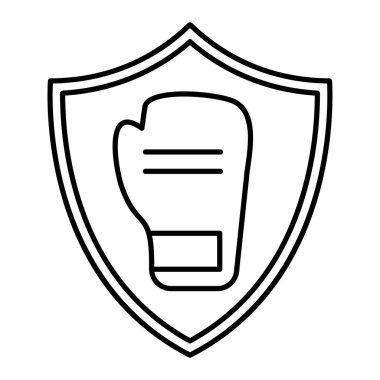 Güvenlik simgesi vektör çizimine sahip kalkan