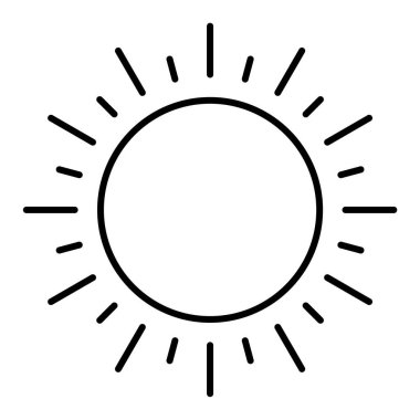 Güneş Simgesi Vektör illüstrasyonu