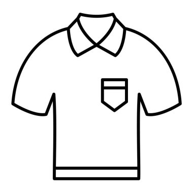 Gömlek ikonu. Giysi vektör sembolünün özet çizimi.