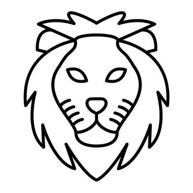 Aslan başı logo vektör illüstrasyon tasarımı