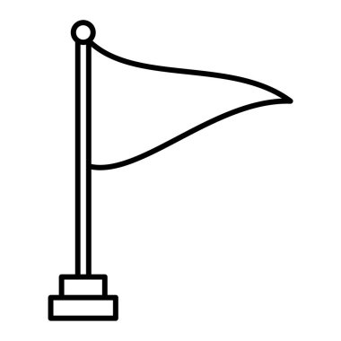 Bayrak simgesi. Web sitesi veya mobil uygulama için basit düz vektör çizimi