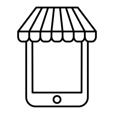 alışveriş mobil uygulama vektör illüstrasyonu