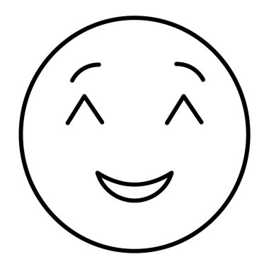 yüz ifadesi simgesi, vektör illüstrasyonu