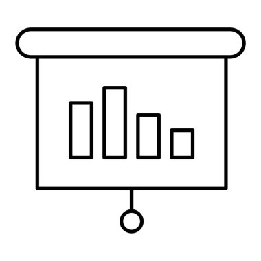 İş sunum simgesi vektör illüstrasyonu
