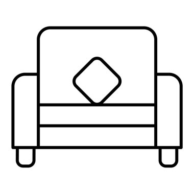 kanepe ikonu vektör illüstrasyonu