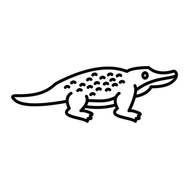 Çizgi film timsahının vektör çizimi