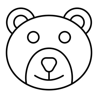 Ayı. Web simgesi basit illüstrasyon