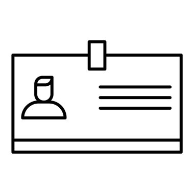 ID kart simgesi vektör illüstrasyonu