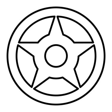 Direksiyon ikonu. Web için dişli vektör simgelerinin özet çizimi