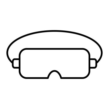 Gözlük ikonu. Web için sanal maske vektör simgelerinin özet çizimi