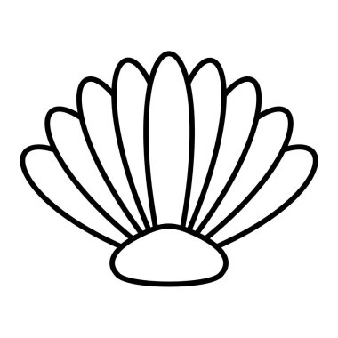 deniz kabuğu ikonu vektör illüstrasyonu