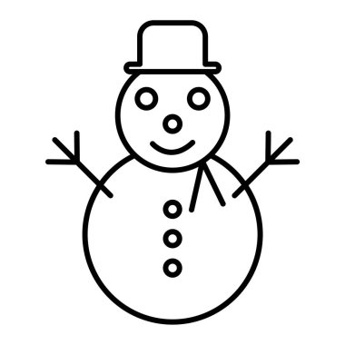 Kardan adam. Web simgesi basit illüstrasyon