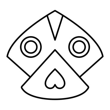 Bir maskenin satır simgesinin vektör çizimi