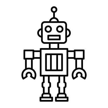 robot ikon vektör illüstrasyonu