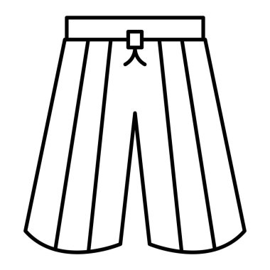 şort simgesi. Web için kıyafet vektör simgelerinin özet çizimi