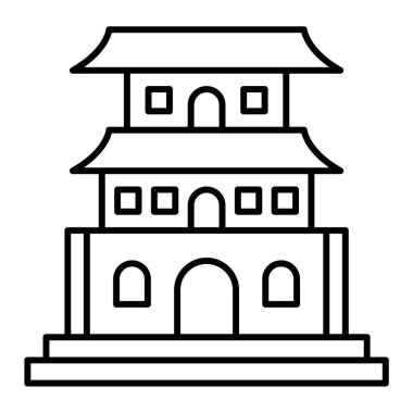 Bina. Web simgesi basit illüstrasyon