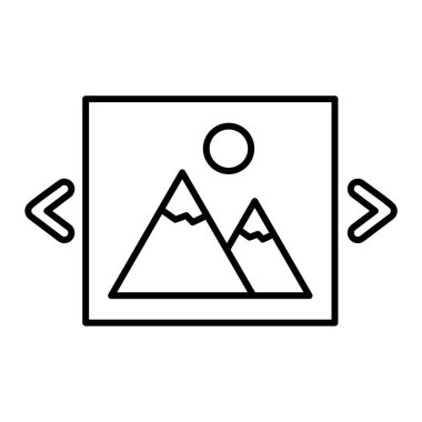 Bir resim simgesinin vektör illüstrasyonu