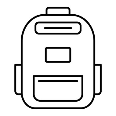 sırt çantası simgesi vektör illüstrasyonu