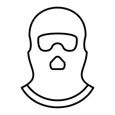 maske simgesi. Web için yüz vektör simgelerinin özet çizimi