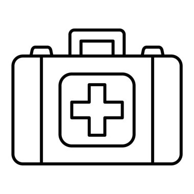 İlk yardım kiti simgesi vektör illüstrasyon grafik tasarımı