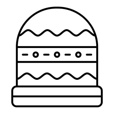 Kek ikonu. Web için çikolata vektör simgelerinin özet çizimi