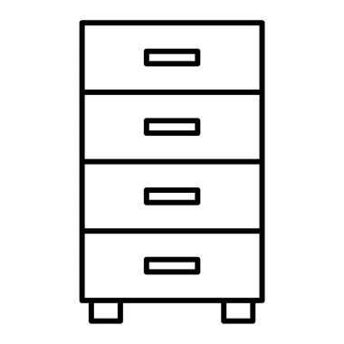 Kabine ikonu vektör illüstrasyonu