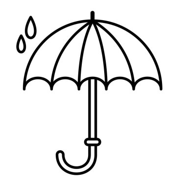 şemsiye simgesi vektör illüstrasyonu