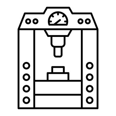 Robot kol ikonu. Beyaz arkaplanda izole edilmiş web tasarımı için kahve makinesi vektör sembolü