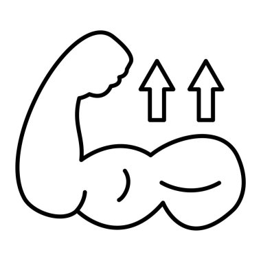 Kaslı bir adamın vektör çizimi