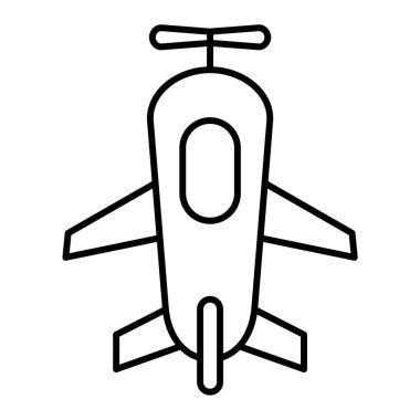 Web ve mobil uygulama tasarımınız, uçak logosu konseptiniz için beyaz arkaplanda izole edilmiş düzlem simgesi vektörü