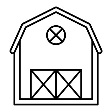 Ahır. Web simgesi basit illüstrasyon