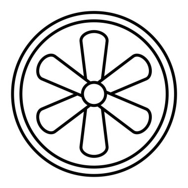 Pervane simgesi. Web için fan vektör simgelerinin özet çizimi