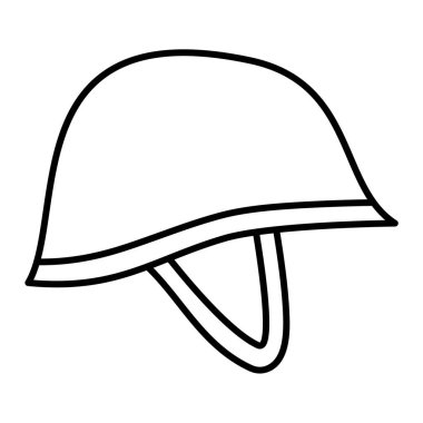 helmet icon. outline illustration of construction vector icons for web