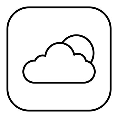 Bulut simgesi. Vektör illüstrasyonu