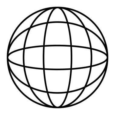 Bir dünya simgesinin vektör illüstrasyonu