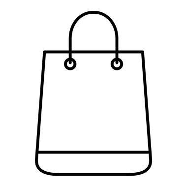 Alışveriş poşeti ikon vektör illüstrasyonu