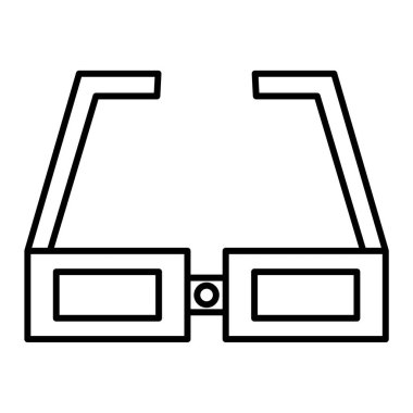 gözlük ikonu vektör illüstrasyonu