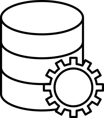 veritabanı. Web simgesi basit illüstrasyon