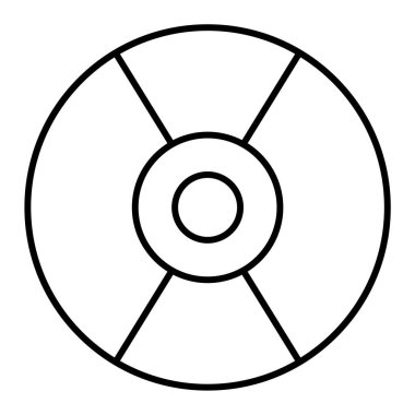 CD veya DVD simgesi. Web için disk vektör simgelerinin özet çizimi