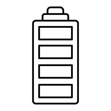 beyaz arkaplanda pil simgesi