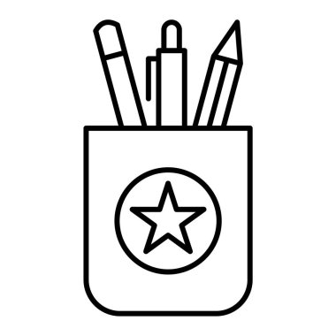 Kalemler. Web simgesi basit illüstrasyon